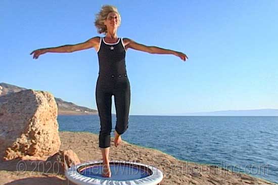 Feel light joyful and express positive energy with rebounding exercise workouts on mini trampolines